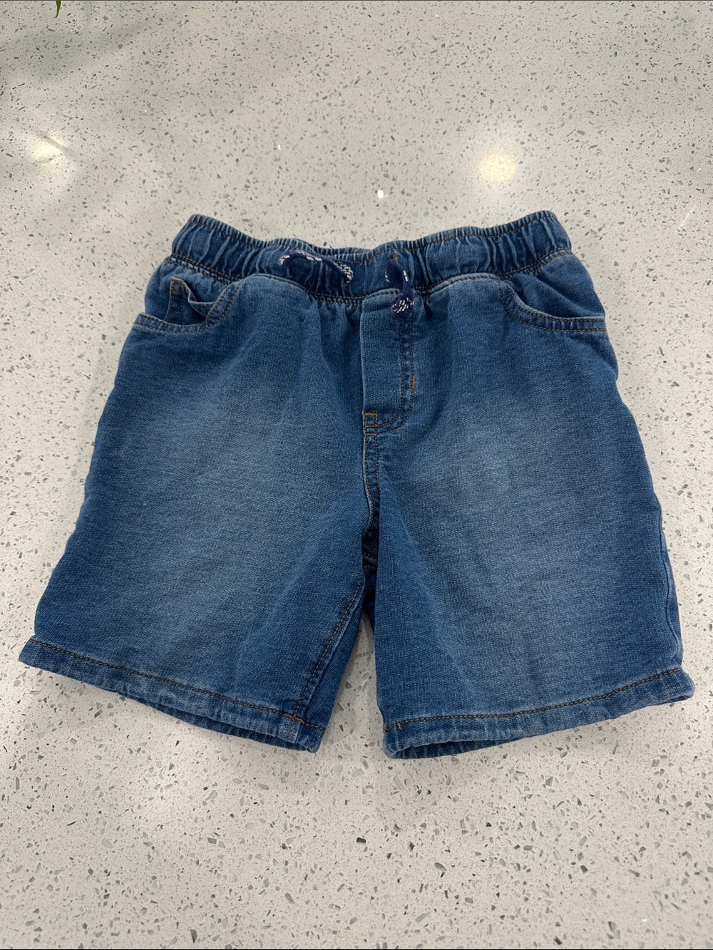 Carter's Elastic-Waist Denim Shorts - Blue